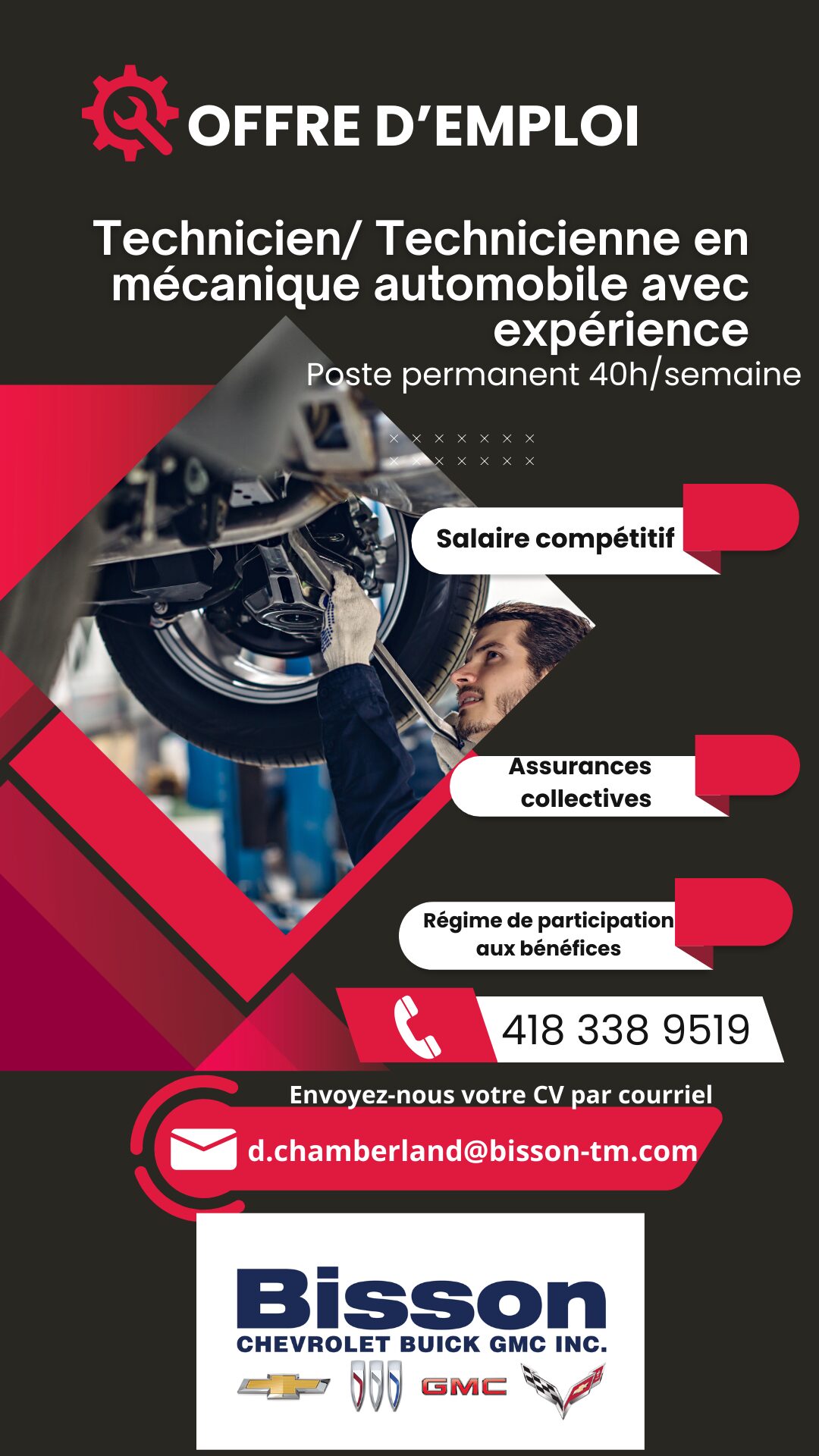 Technicien en mecanique automobile avec experience 1080 x 1920 px